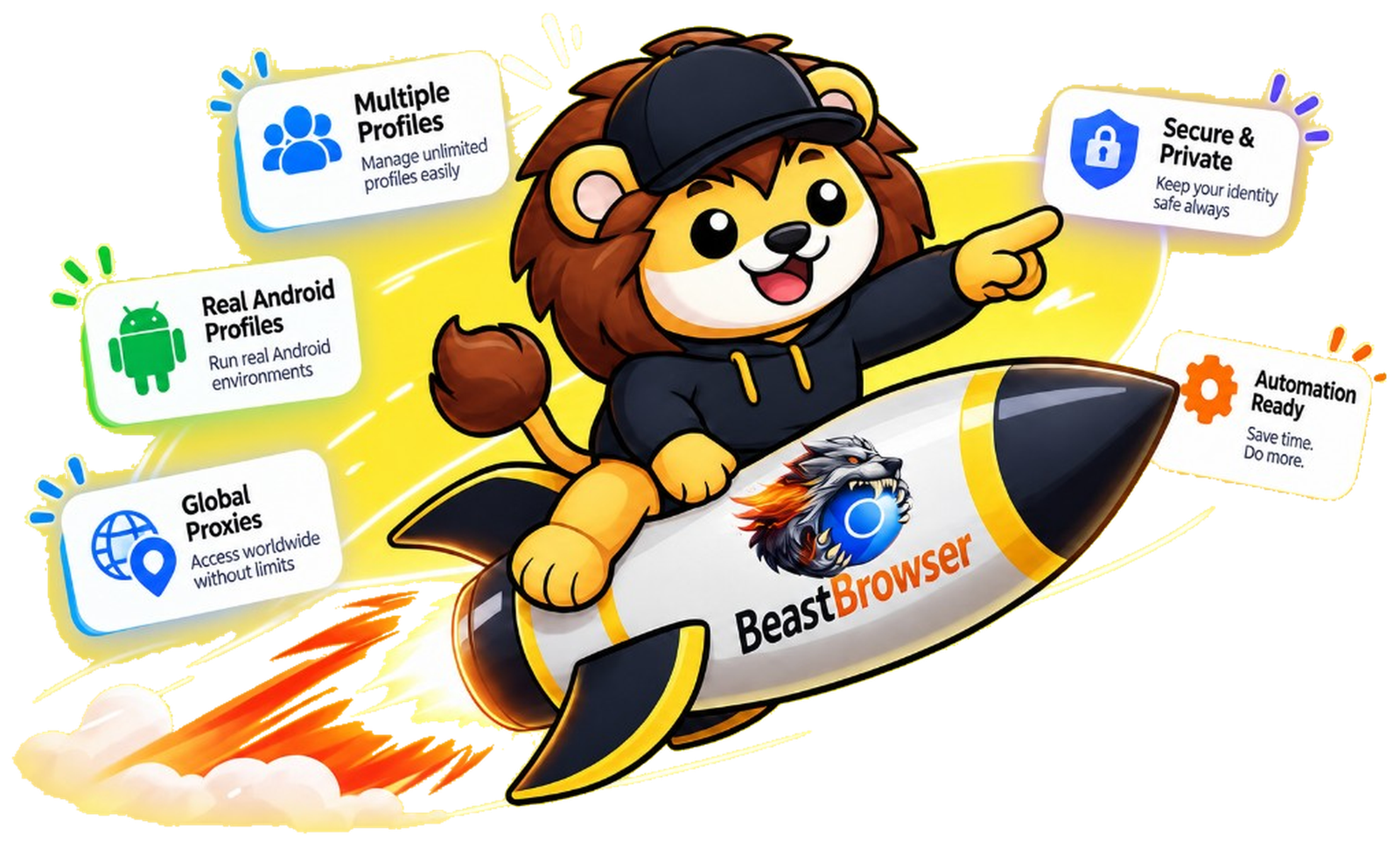 BeastBrowser — multiple profiles, Android, proxies, privacy, and automation